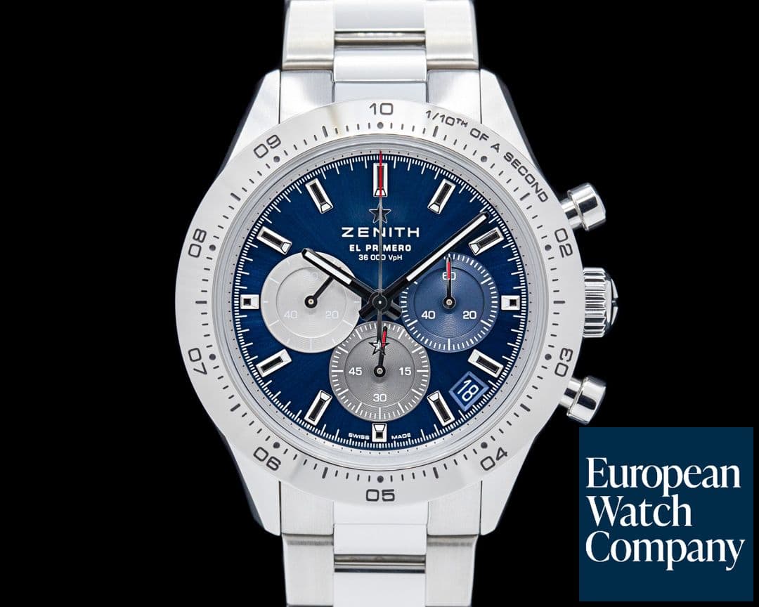 Image of Zenith Chronomaster Sport SS Blue Tricolor Dial