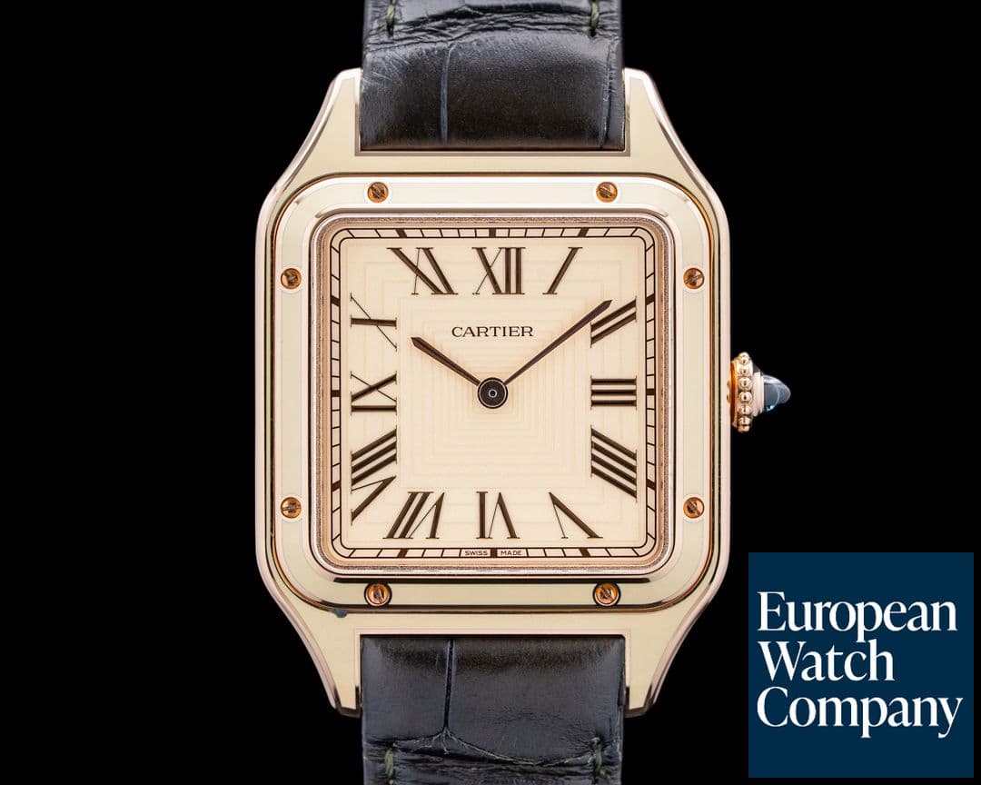 Image of Cartier WGSA0054 Santos-Dumont 18K Rose Gold Beige Dial