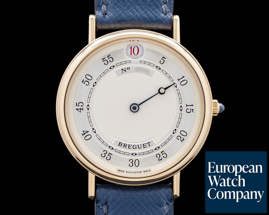 Image of Breguet 3620BA Jump Hour Heures Sautantes 18K Yellow Gold Silver Dial