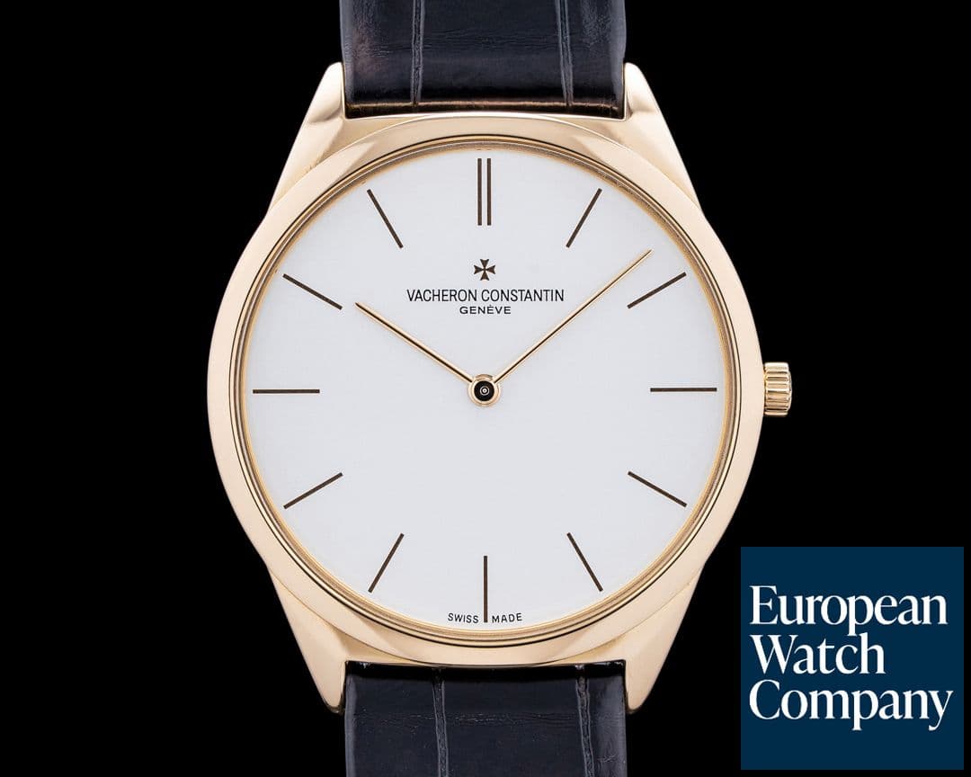 Image of Vacheron Constantin 33155/000R-9588 Historiques Ultra-Fine 1955 18K Rose Gold Silver Dial