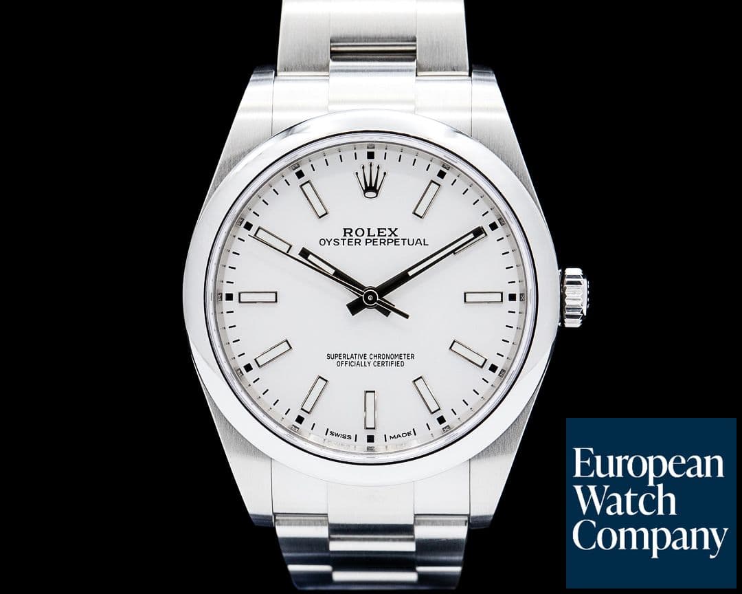 Image of Rolex 114300 Oyster Perpetual 39MM SS White Dial