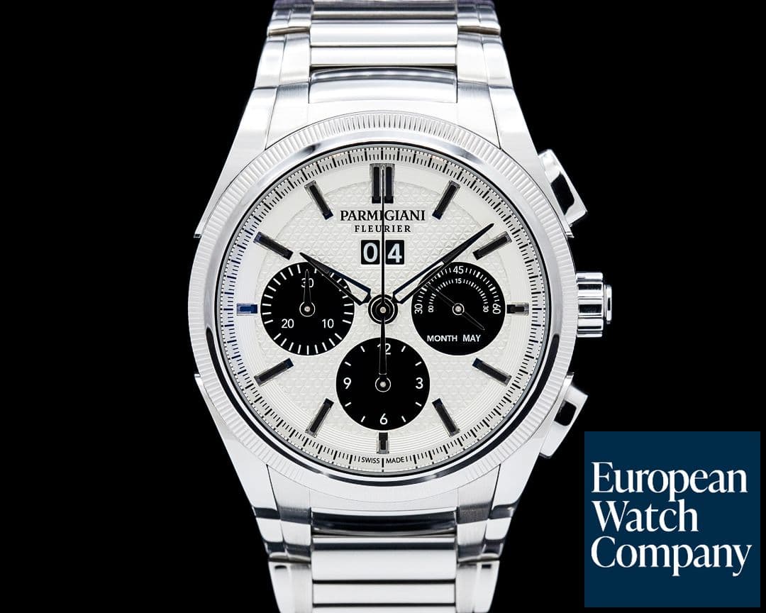 Image of Parmigiani PFC906 Tonda GT Chronograph SS Silver Panda Dial