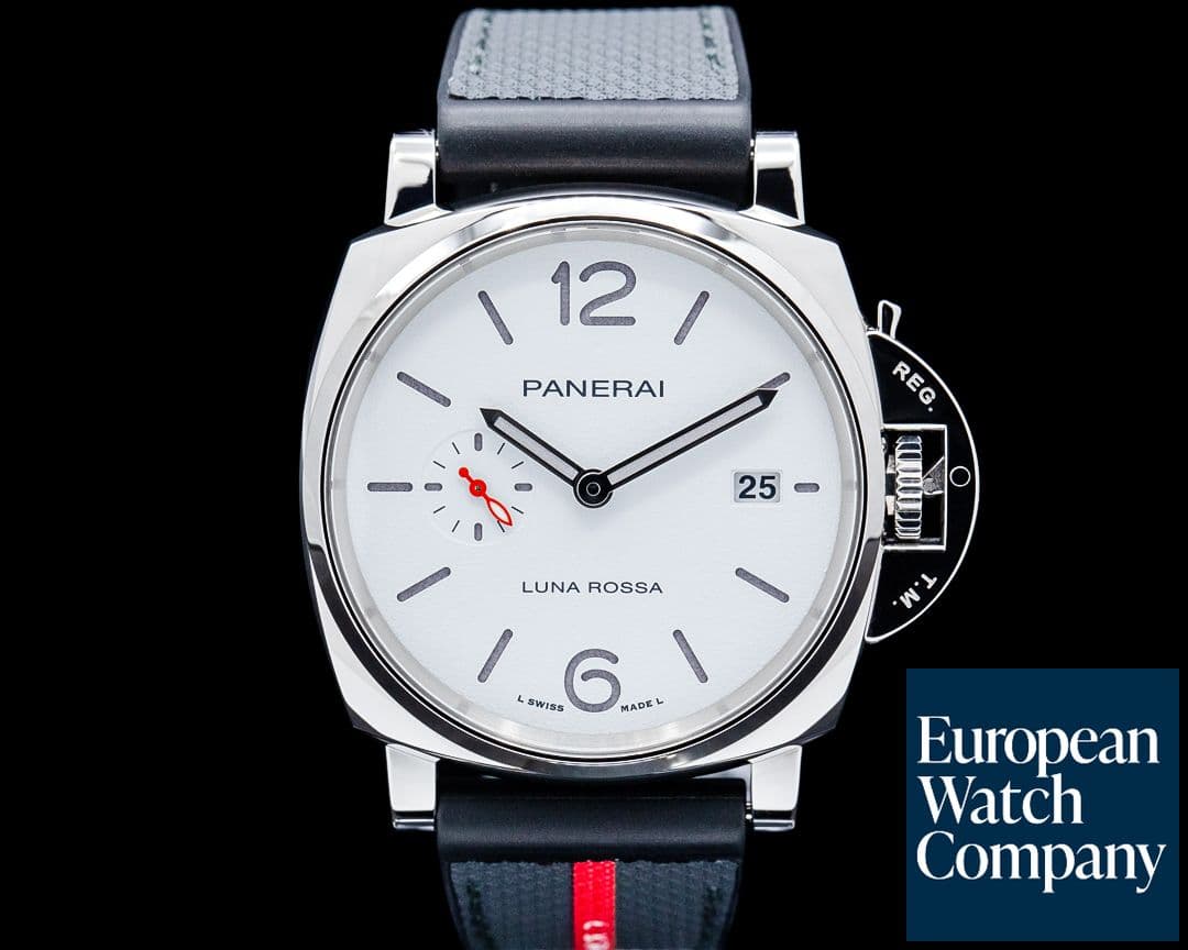 Image of Panerai PAM01381 Luminor Due Luna Rossa 42mm SS White Dial 2024