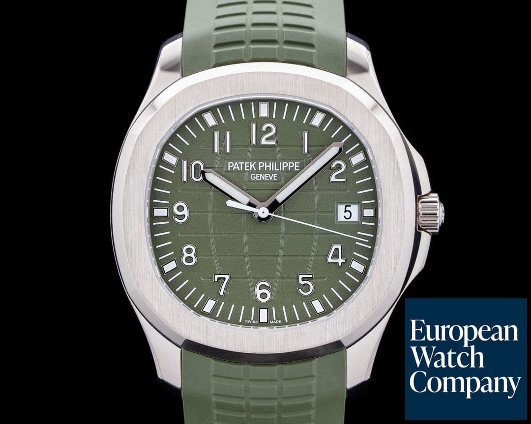 Image of Patek Philippe 5168G Aquanaut Jumbo 18K White Gold Khaki Green Dial