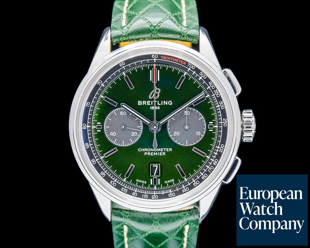 Image of Breitling AB011 Premier B01 Chronograph 42MM Bentley SS Green Dial