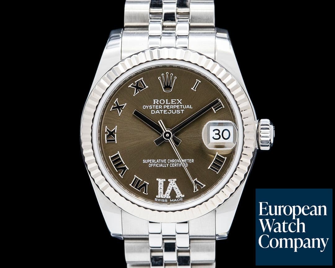 Image of Rolex 178274 Datejust 31 Brown Roman Diamond Dial