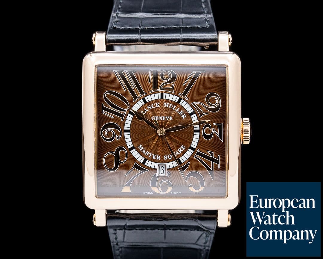 Image of Franck Muller Master Square 18K Yellow Gold Brown Sunray Dial