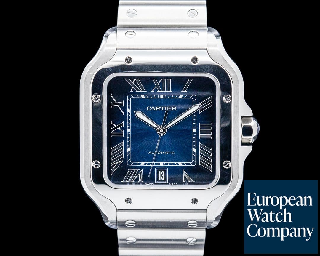 Image of Cartier WSSA0071 Santos de Cartier SS Blue Dial 2024