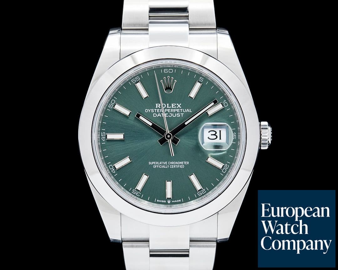 Image of Rolex 126300 Datejust 41 SS Mint Green Dial