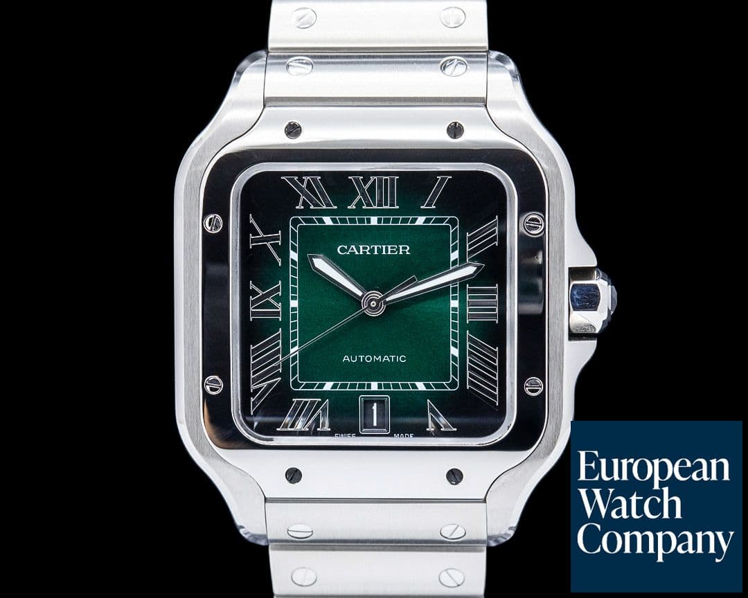 Image of Cartier WSSA0062 Santos de Cartier Large SS Green Dial 2024