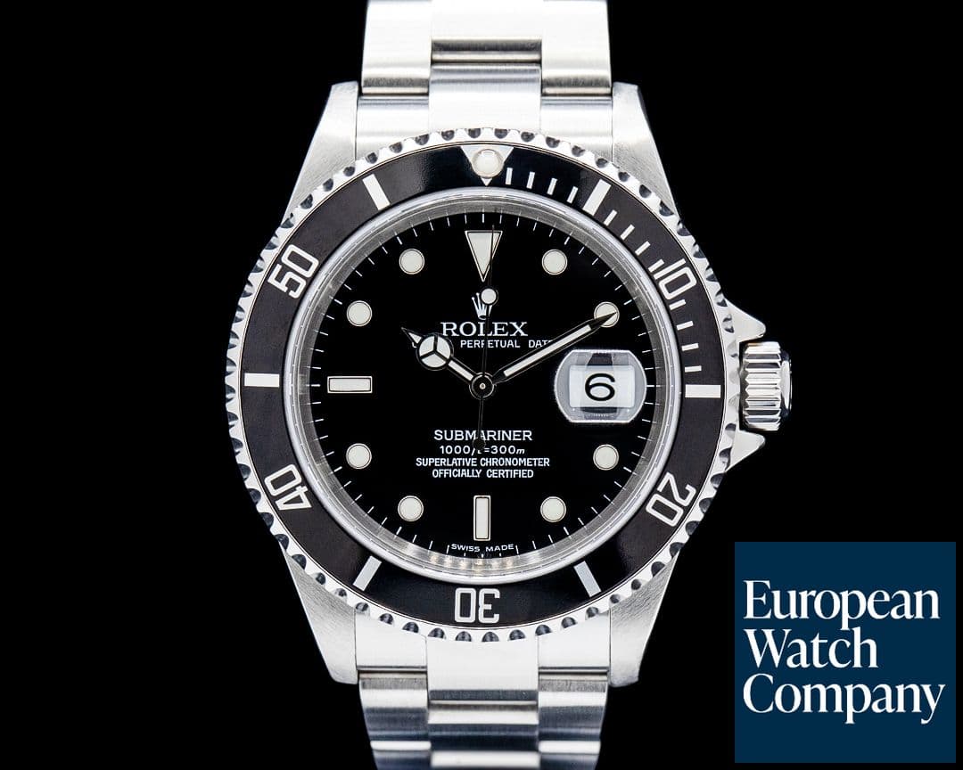Image of Rolex 16610 Submariner SS Black Dial FULL SET 2006