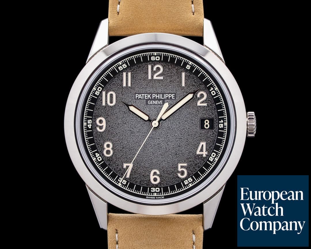 Image of Patek Philippe 5226G Calatrava 18K White Gold Charcoal Gray Textured Dial 2025 UNWORN