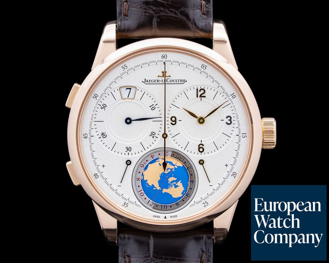 Image of Jaeger LeCoultre Q6062520 Duometre Unique Travel Time 18K Rose Gold Silver Dial