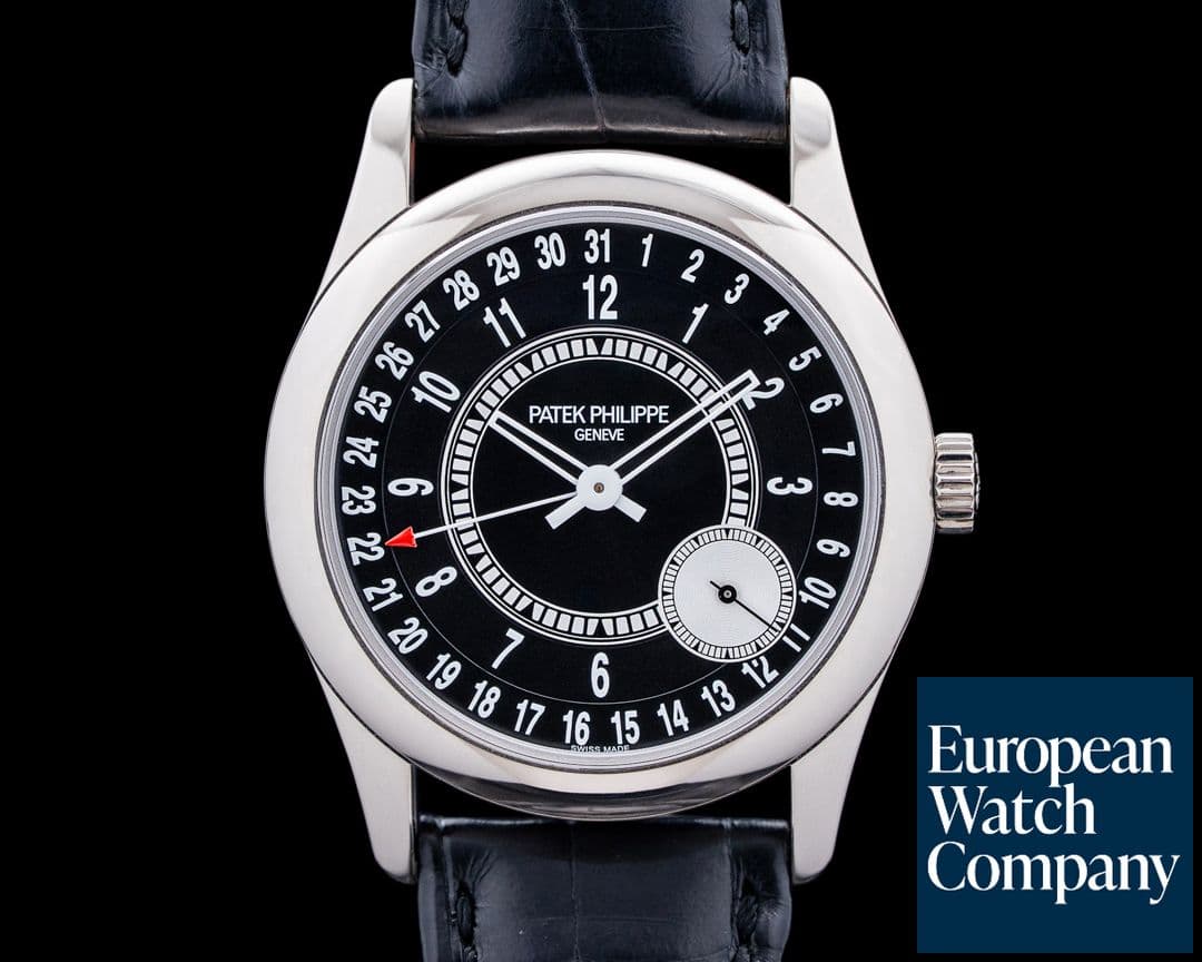 Image of Patek Philippe 6006G Calatrava 18K White Gold Black Dial