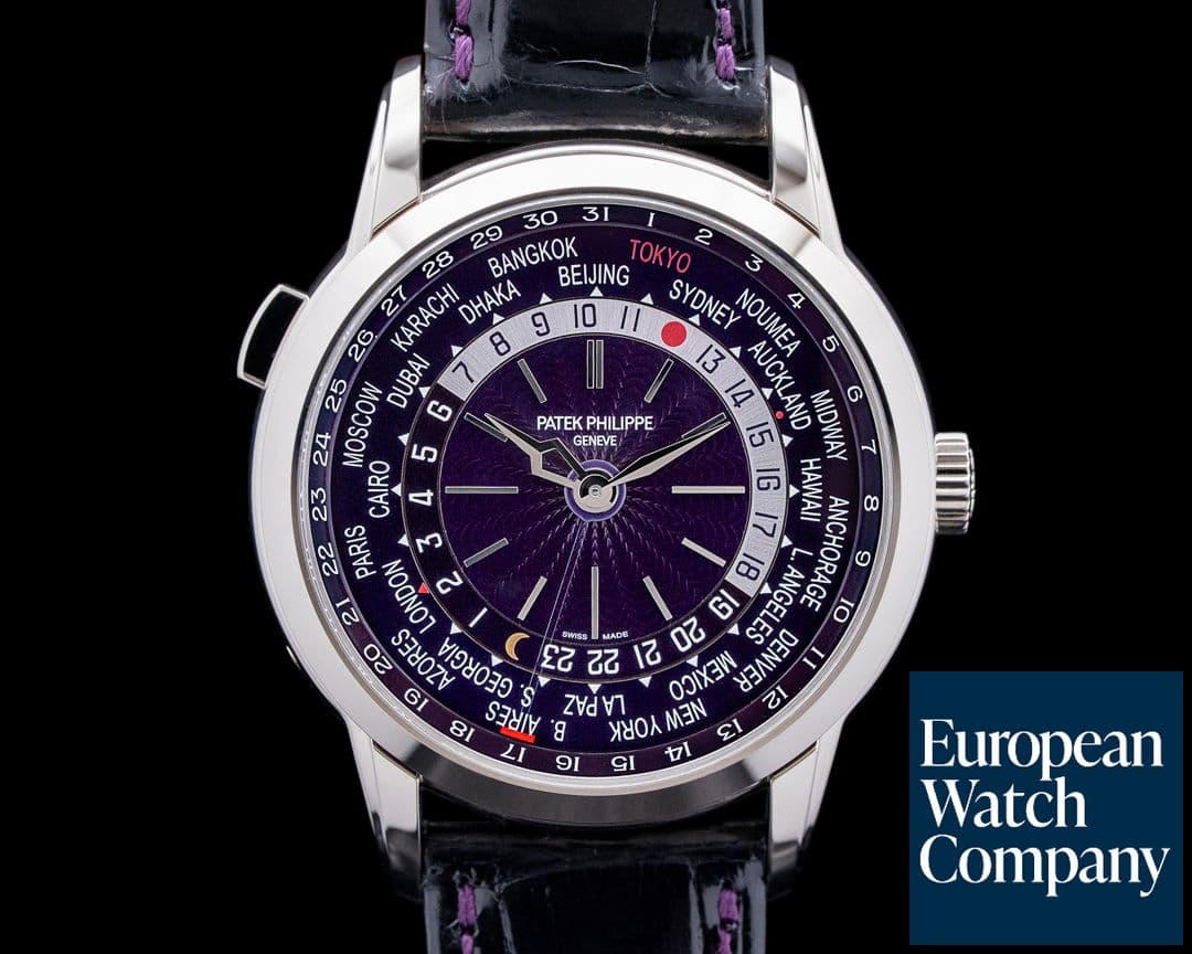 Image of Patek Philippe World Time Date "Tokyo Edition" 18K White Gold Purple Dial UNWORN