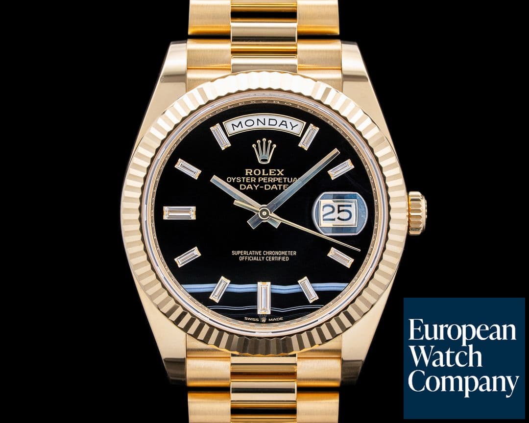 Image of Rolex 228238 Day Date ONYX DIAL 40mm 18K Yellow Gold