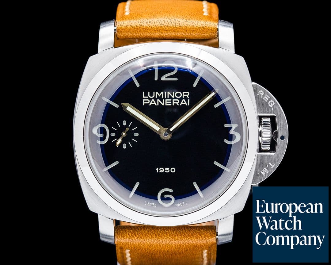 Image of Panerai PAM00127 Luminor 1950 "Fiddy" 47MM SS Black Dial LIMITED