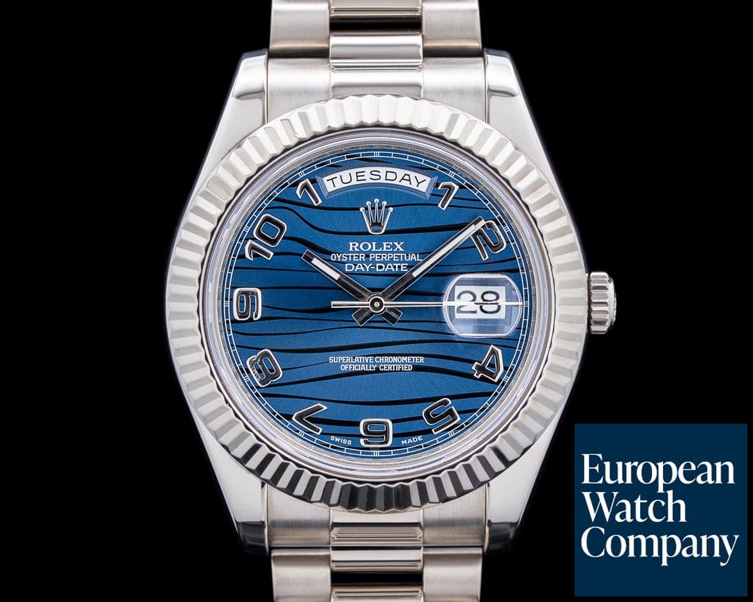 Image of Rolex 218239 Day-Date II 18K White Gold Blue Dial