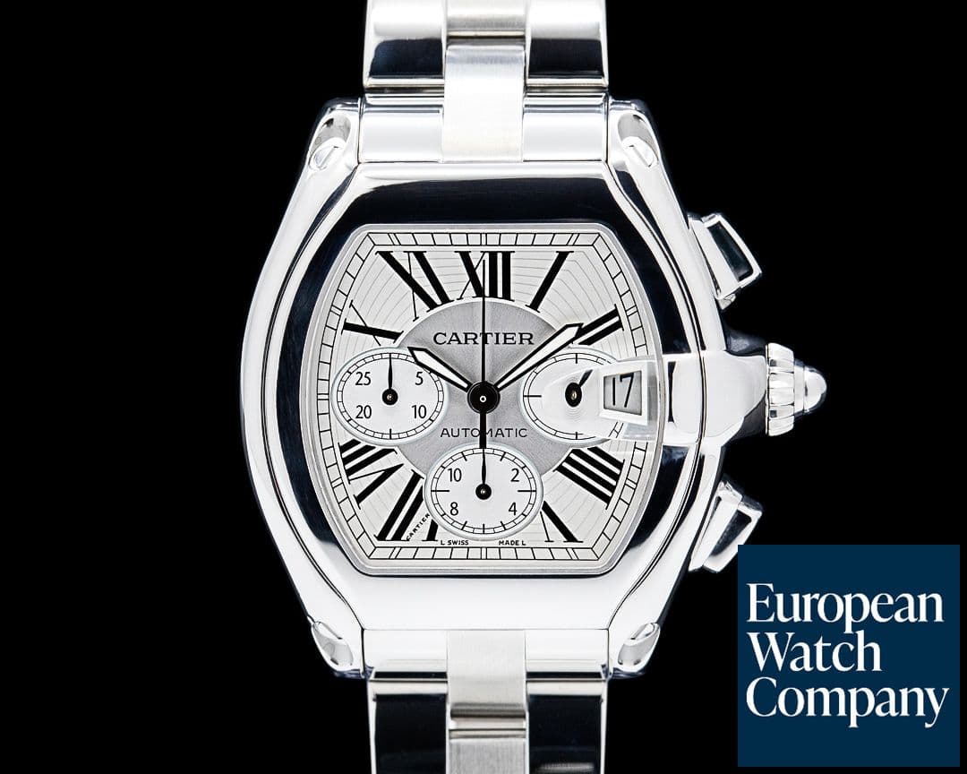 Image of Cartier W62019X6 Roadster Chronograph XL SS Silver Dial