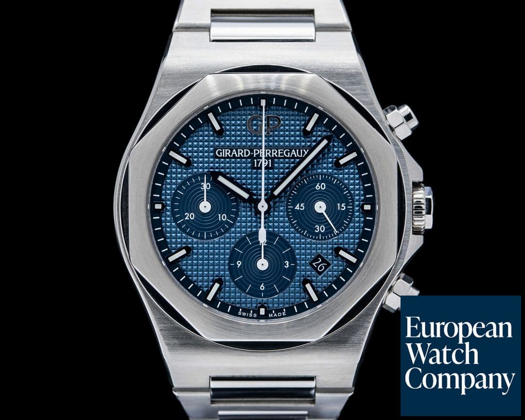 Image of Girard-Perregaux 81020-11-431-BB4A Laureato Chronograph SS Blue Dial