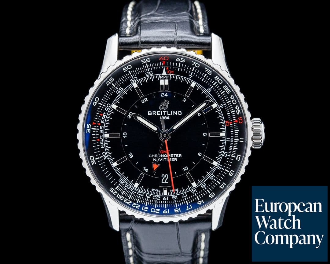 Image of Breitling A32310 Navitimer Automatic GMT 41 SS Black Dial