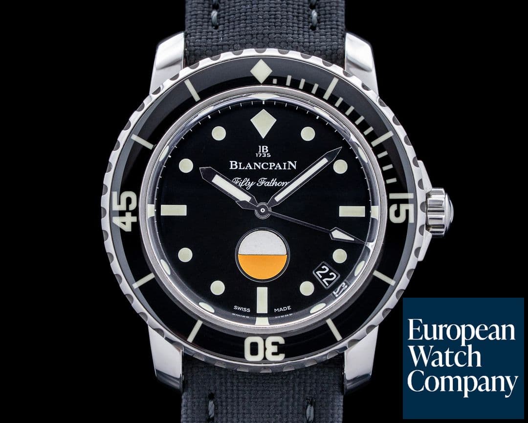 Image of Blancpain Tribute to Fifty Fathoms Mil-Spec SS Black Dial LIMITED