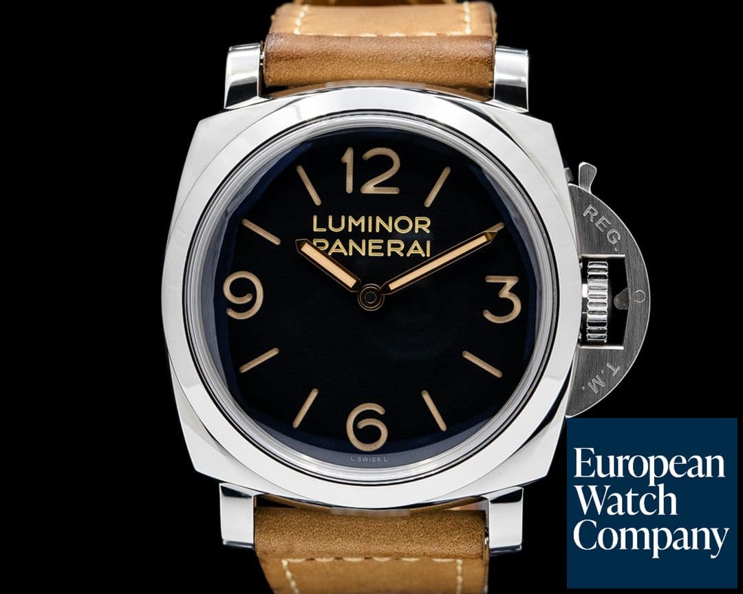 Image of Panerai PAM00372 Luminor 1950 Manual Wind SS Black Dial