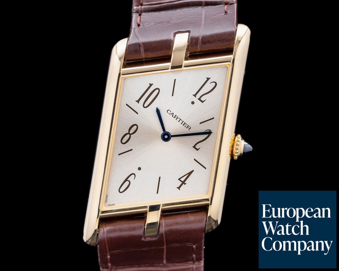 Image of Cartier WGTA0044 Tank Asymetrique 18K Yellow Gold Champagne Dial