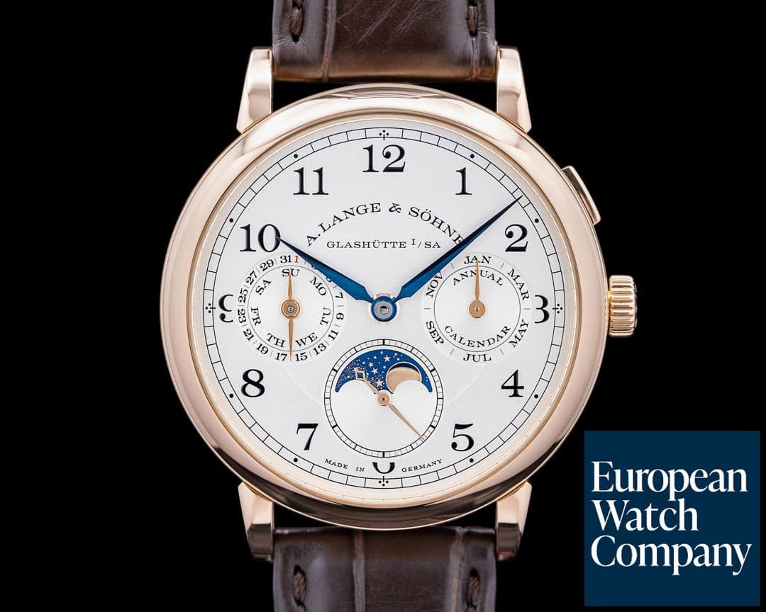 Image of A. Lange and Sohne 1815 Annual Calendar Rose Gold Silver Dial