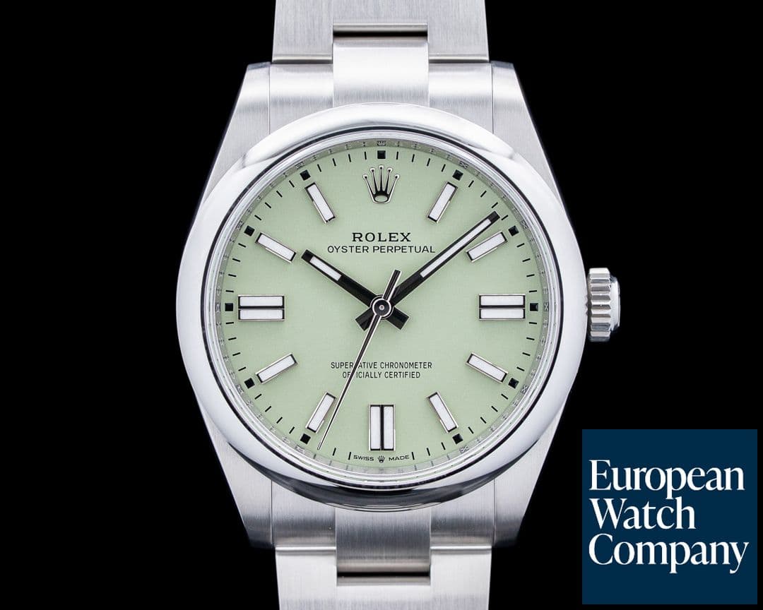 Image of Rolex 134300 Oyster Perpetual SS Pistachio Green Dial 2025
