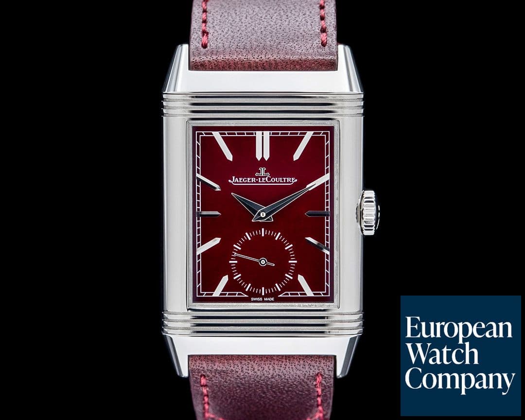 Image of Jaeger-LeCoultre Q397846J Reverso Tribute Monoface Small Seconds SS Burgundy Dial