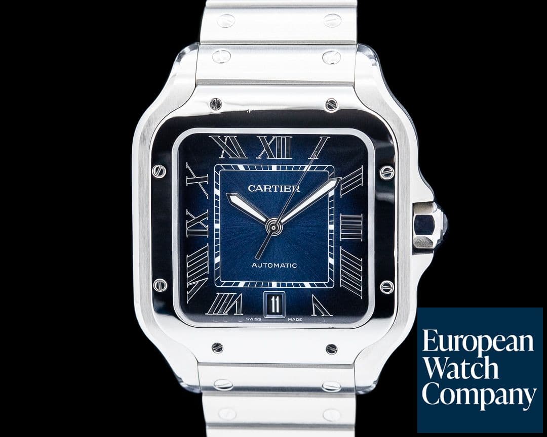 Image of Cartier WSSA0071 Santos de Cartier SS Blue Dial 2024