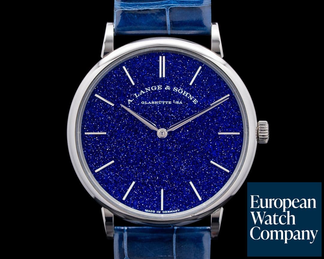 Image of A. Lange and Sohne 205.086 Saxonia Thin Aventurine 18K White Gold Blue Dial