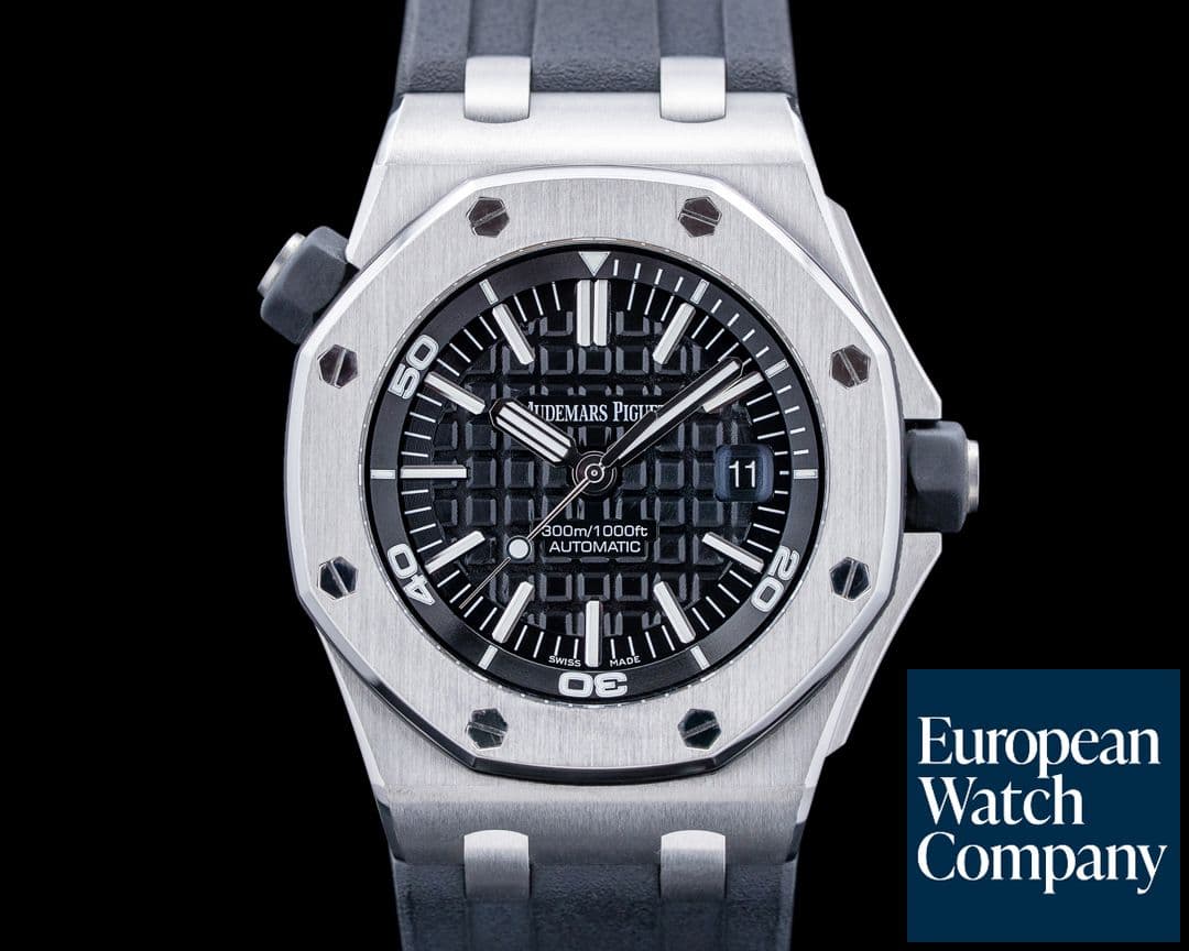 Image of Audemars Piguet 15703ST Royal Oak Offshore Diver SS Black Dial