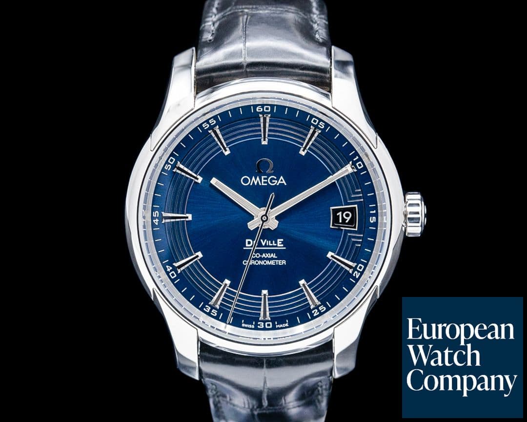 Image of Omega De Ville Hour Vision Blue SS Blue Dial