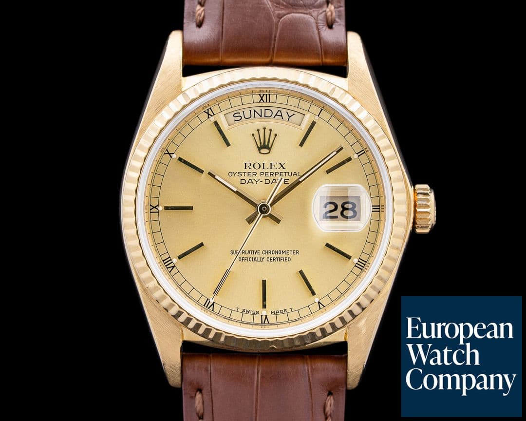Image of Rolex 18038 Day-Date 36 President 18K Yellow Gold Champagne Dial Circa. 1978