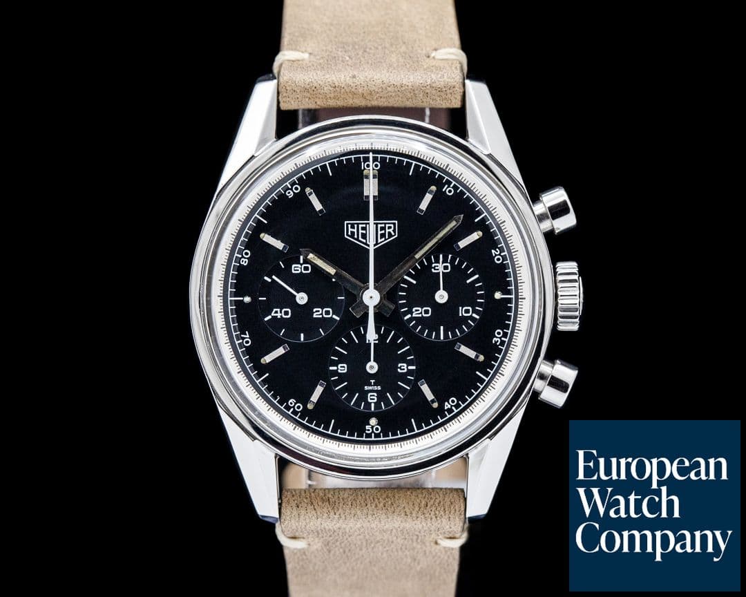 Image of TAG Heuer CS3111 Carrera 1964 Re-Edition SS Black Dial