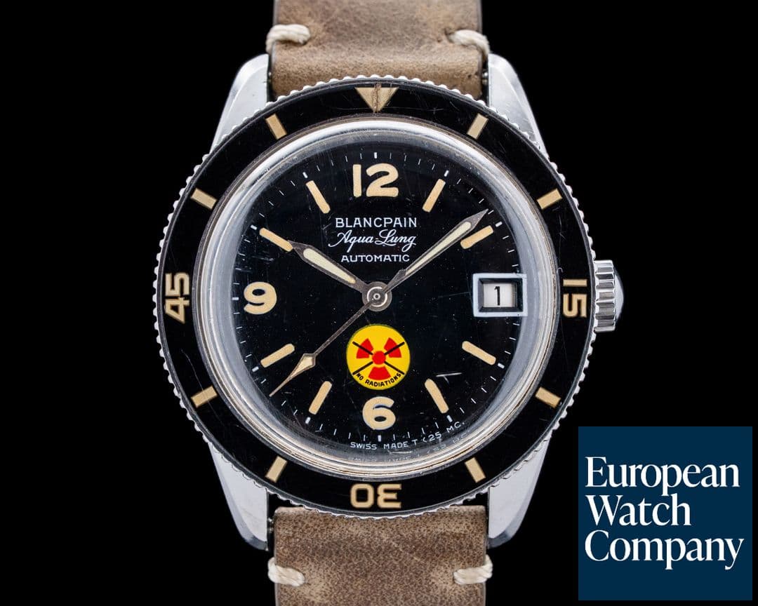 Image of Blancpain Fifty Fathoms Aqualung "No Radiation" SS Black Dial