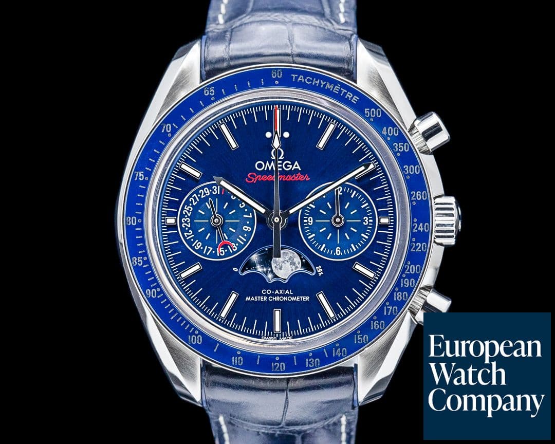 Image of Omega Speedmaster Moonphase SS Blue Dial