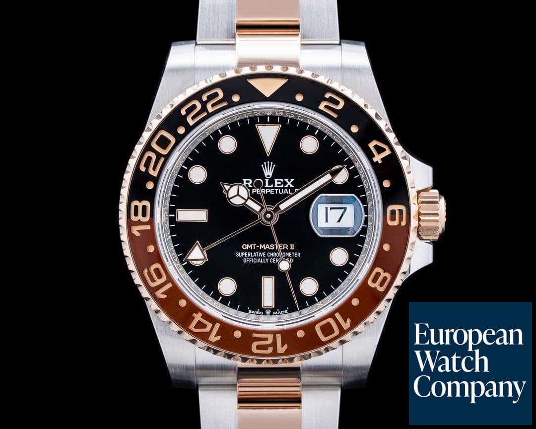 Image of Rolex 126711CHNR GMT-Master II "Root Beer" 18K Everose Gold / SS Black Dial