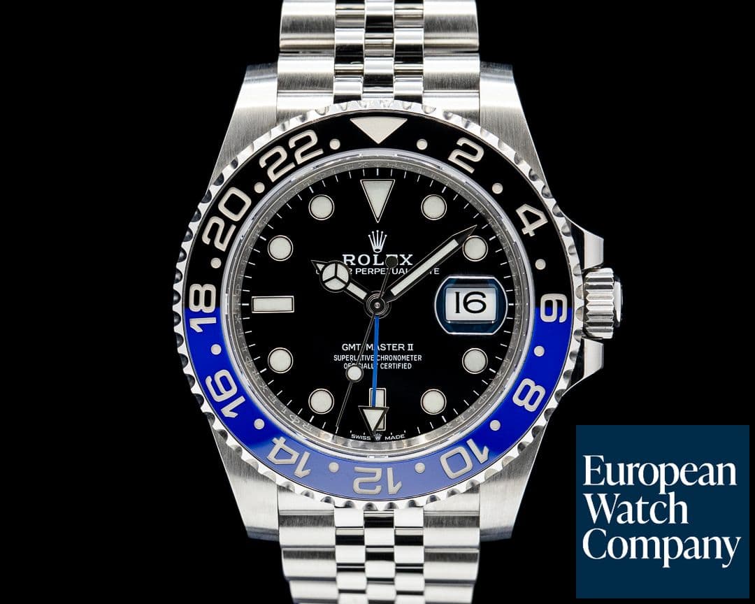 Image of Rolex 126710BLNR GMT-Master II "Batgirl" Jubilee SS Black Dial