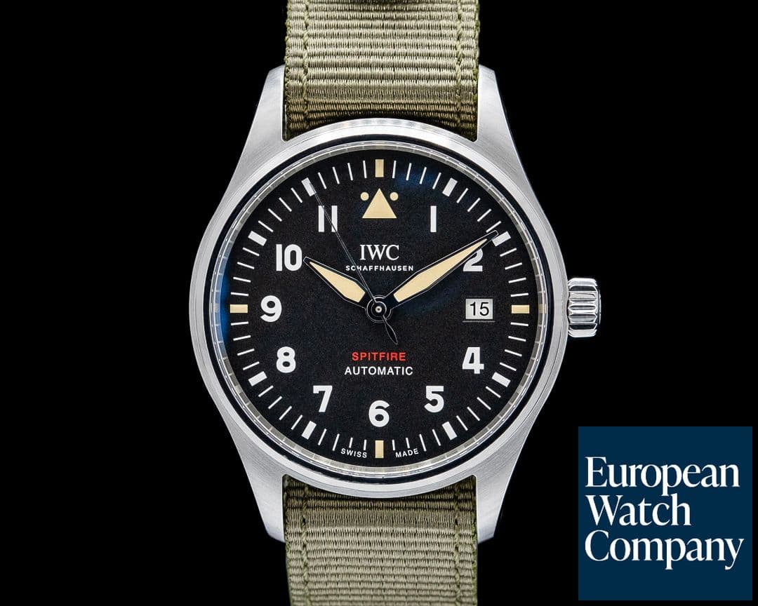 Image of IWC IW326801 Pilot's Watch Automatic Spitfire SS Black Dial