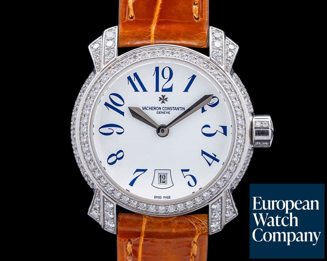 Image of Vacheron Constantin 25715 Malte Diamonds Ladies 18K White Gold White Dial