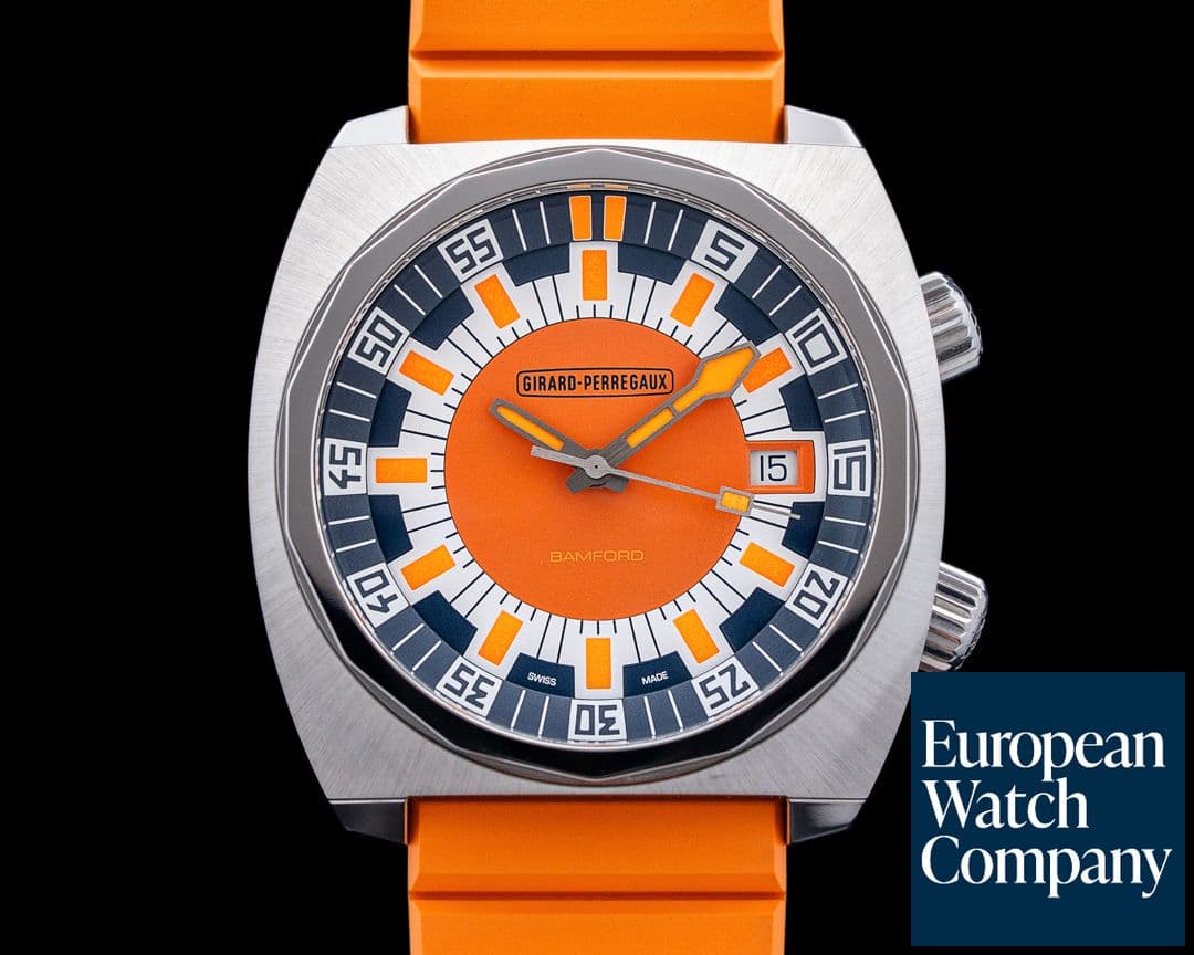Image of Girard-Perregaux 39500 Deep Diver Legacy Edition Titanium Orange Dial 2025