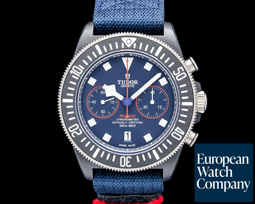 Image of Tudor 25807KN Pelagos FXD Chronograph "Alinghi Red Bull Racing" Blue Dial