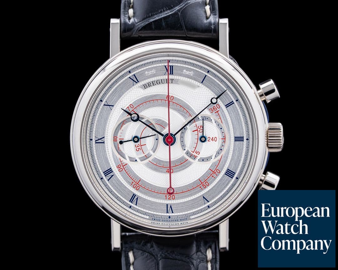 Image of Breguet 5247BB Classique Chronograph 18K White Gold Silver Dial UNWORN