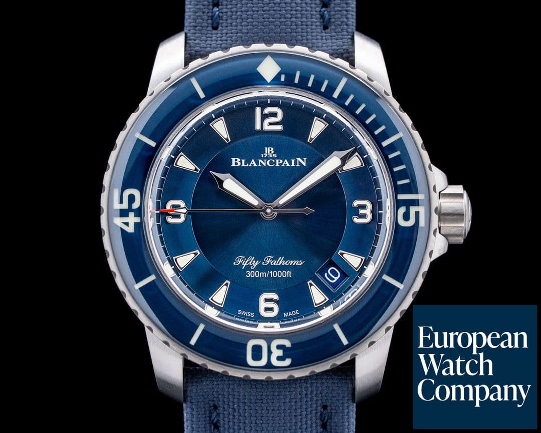 Image of Blancpain 5015 Fifty Fathoms Titanium Blue Dial