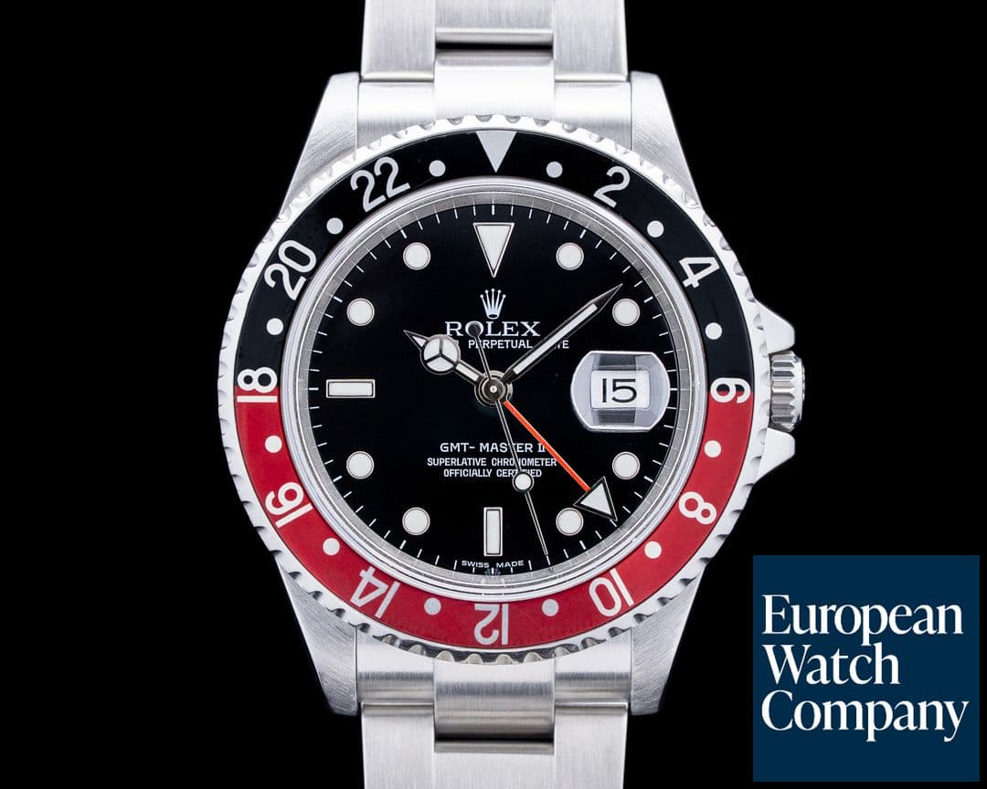 Image of Rolex 16710A GMT-Master II "Coke" SS Black Dial FULL SET