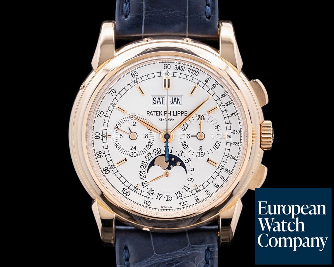 Image of Patek Philippe 5970R Perpetual Calendar Chronograph 18K Rose Gold Silver Dial