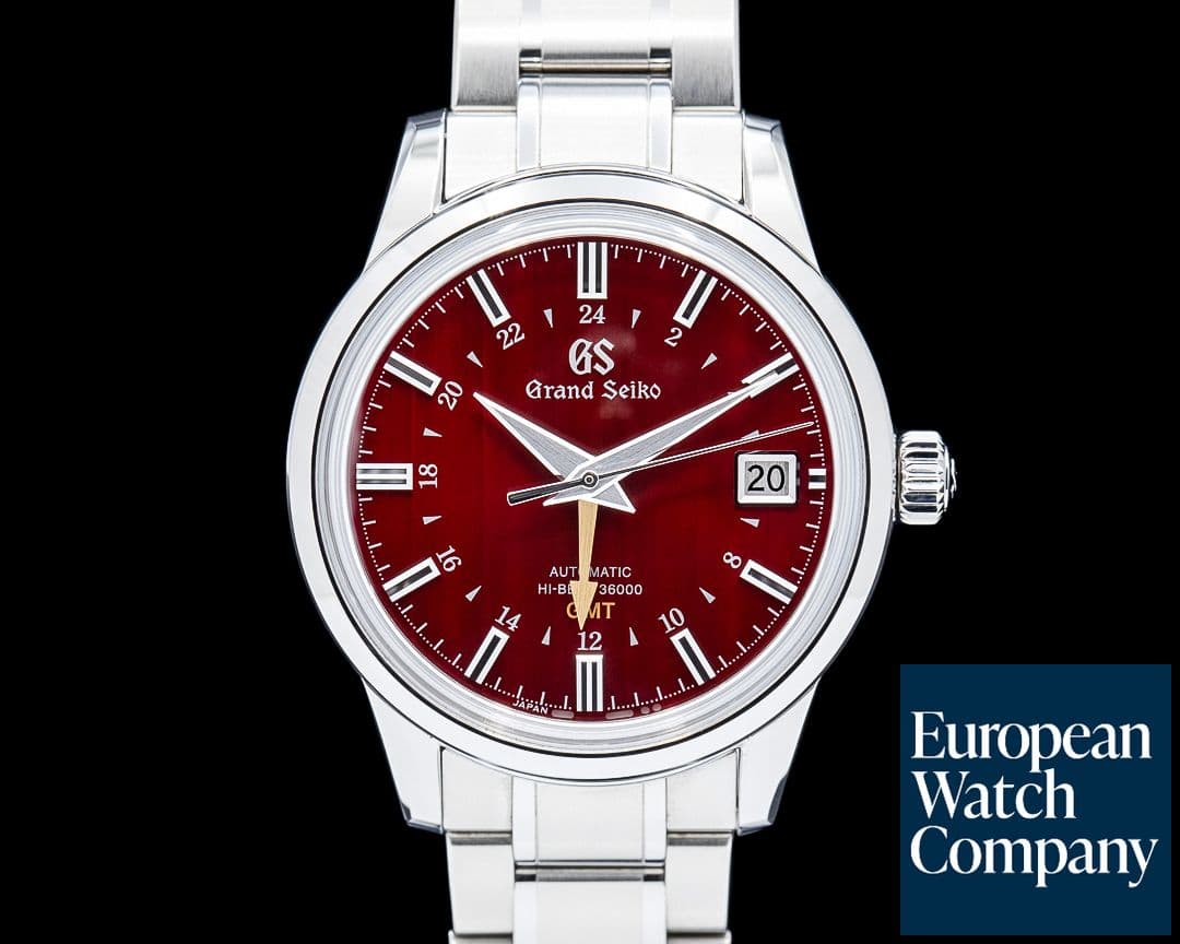 Image of Grand Seiko Hi-Beat 36000 GMT Yuka Momiji SS Red Dial